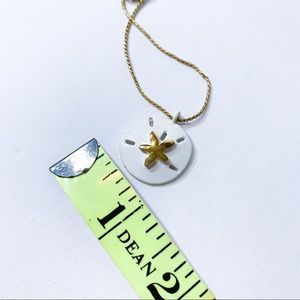 Crown Trifari Sand Dollar pendant necklace 1960’s - 70’s Hippy Bohemian